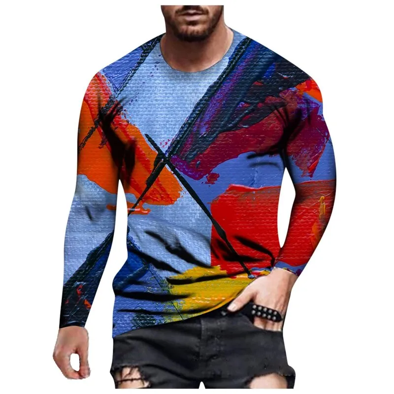 T Shirt Manche Longues Imprimé Vintage