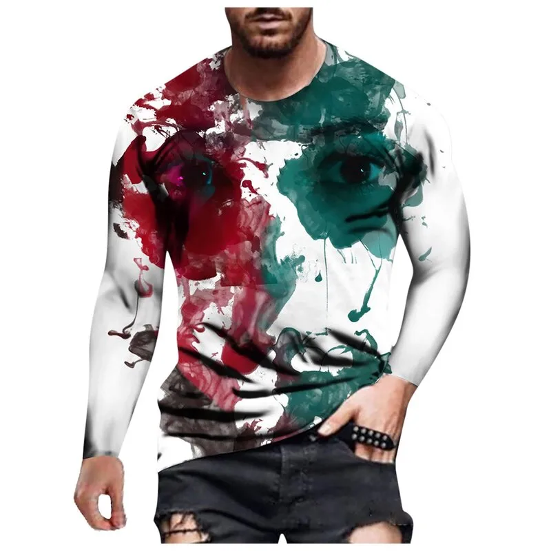 T Shirt Manche Longues Imprimé Vintage