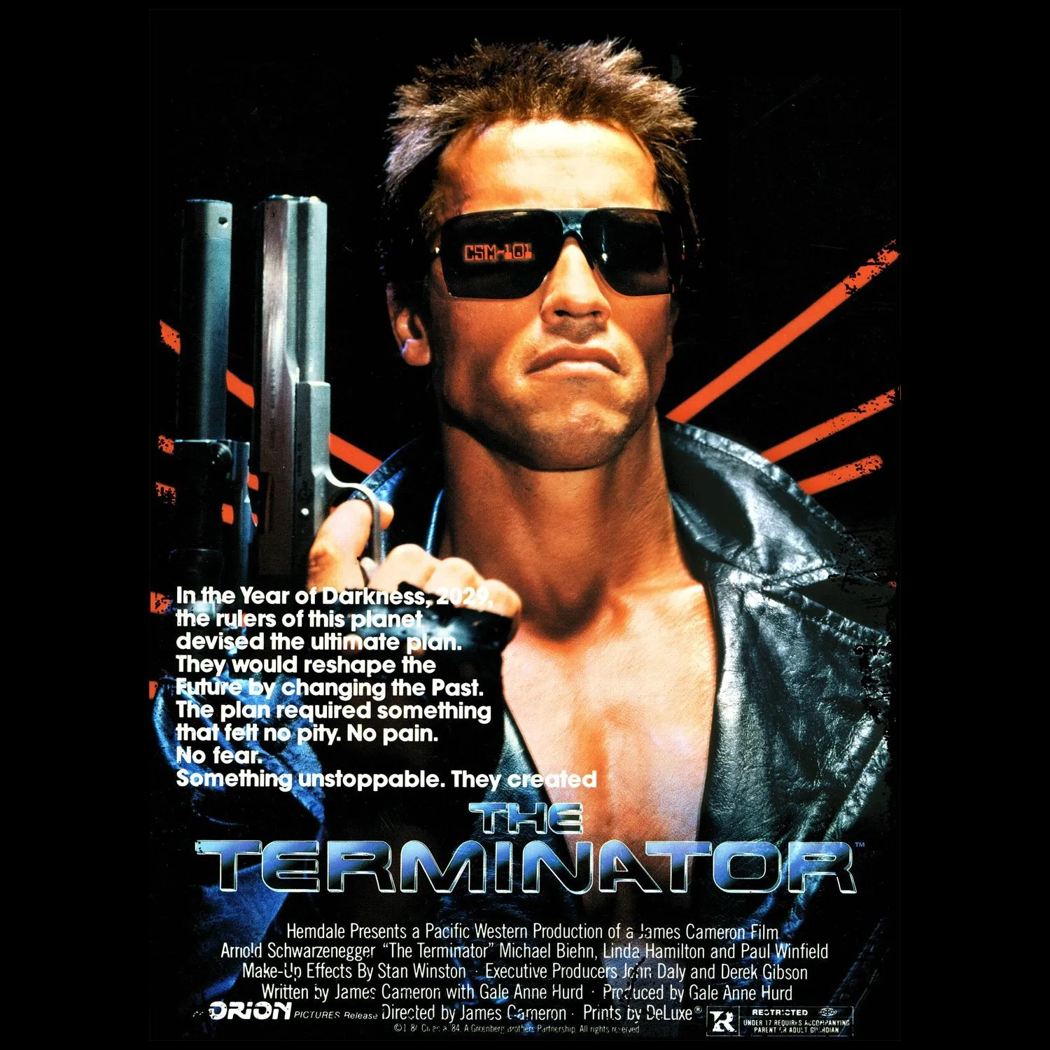 Terminator Movie Poster Official Men's T-shirt (Black)