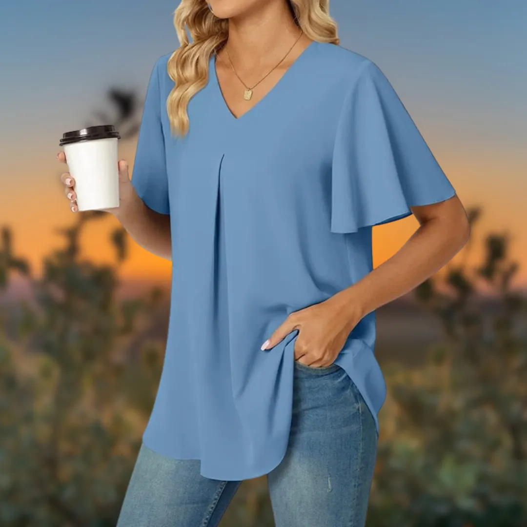 Tessa™ | Simple and Casual V-neck blouse