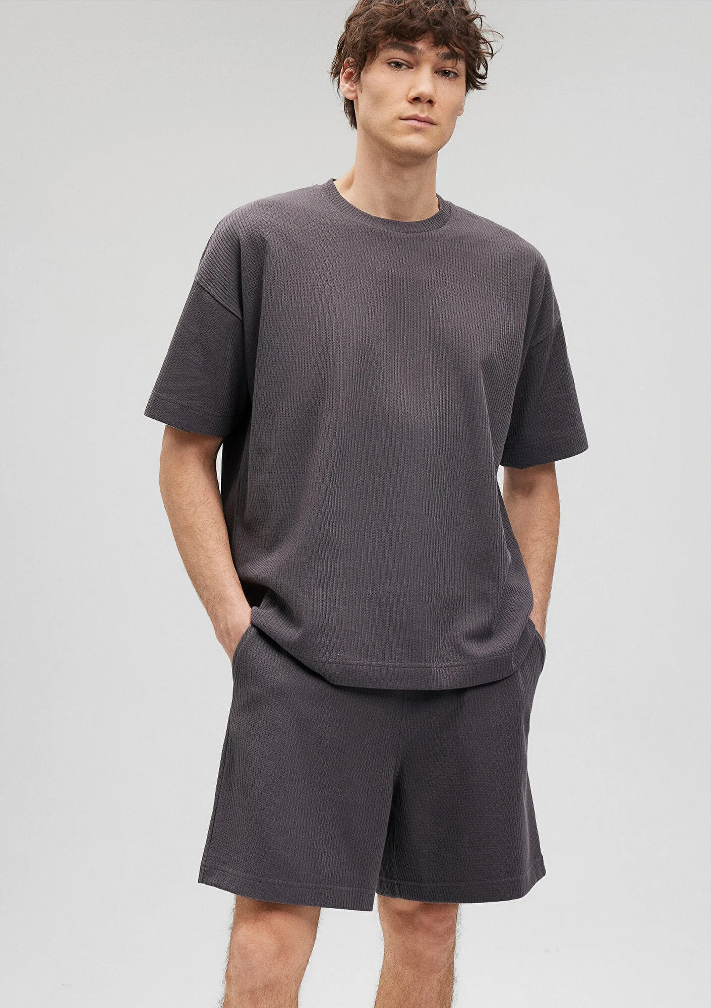 Textured Antracite T-Shirt