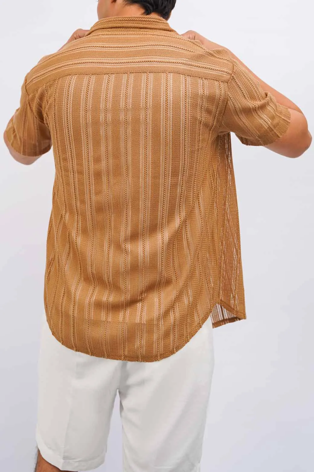TEXTURED CROCHET SHIRT