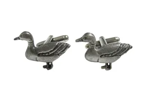 Textured Duck Bird Cufflinks