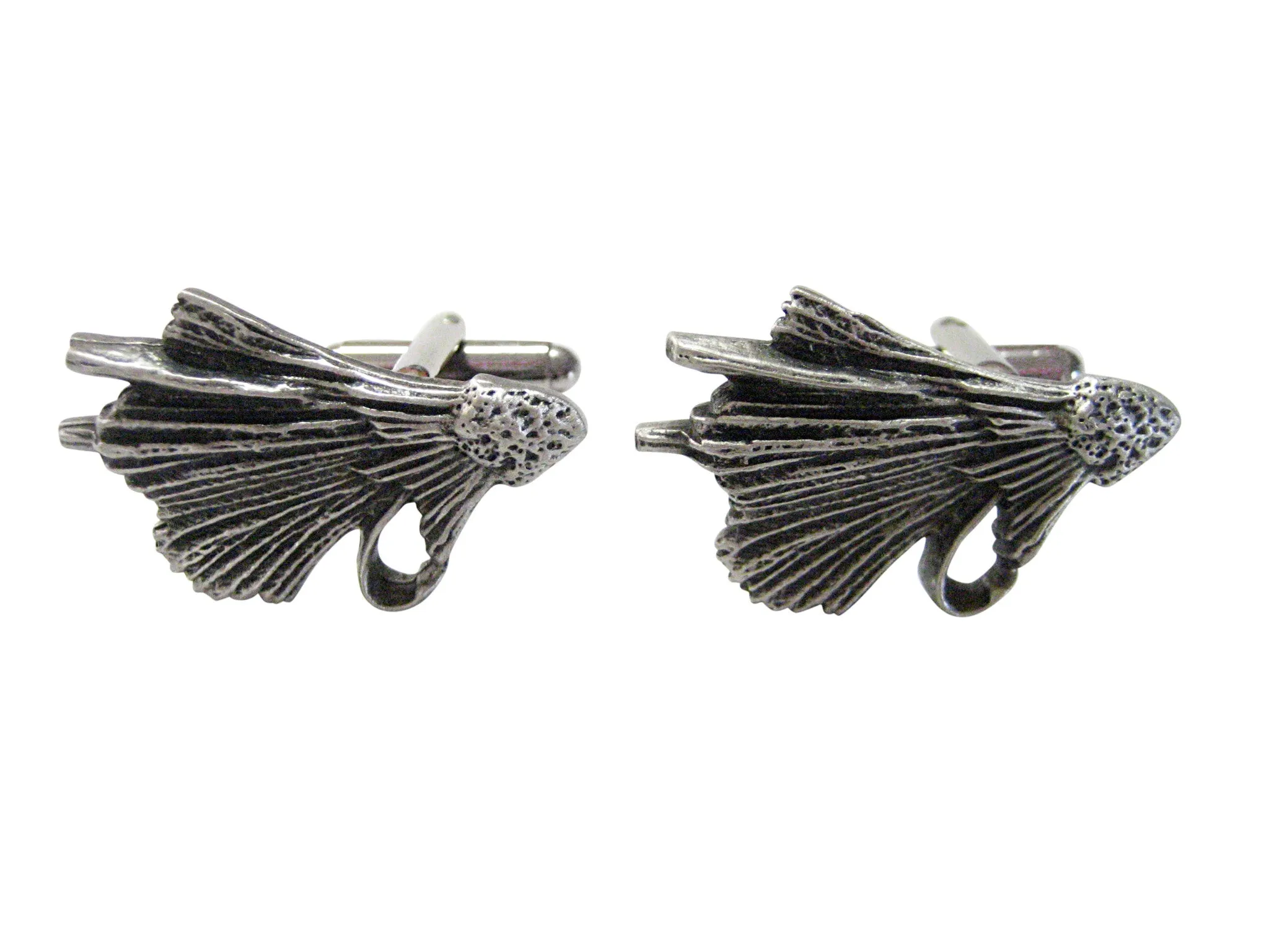Textured Fishing Fly Cufflinks