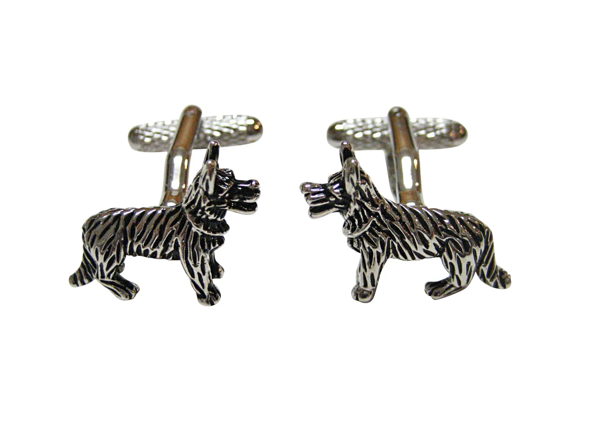 Textured German Shepherd Dog Cufflinks