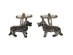 Textured German Shepherd Dog Cufflinks