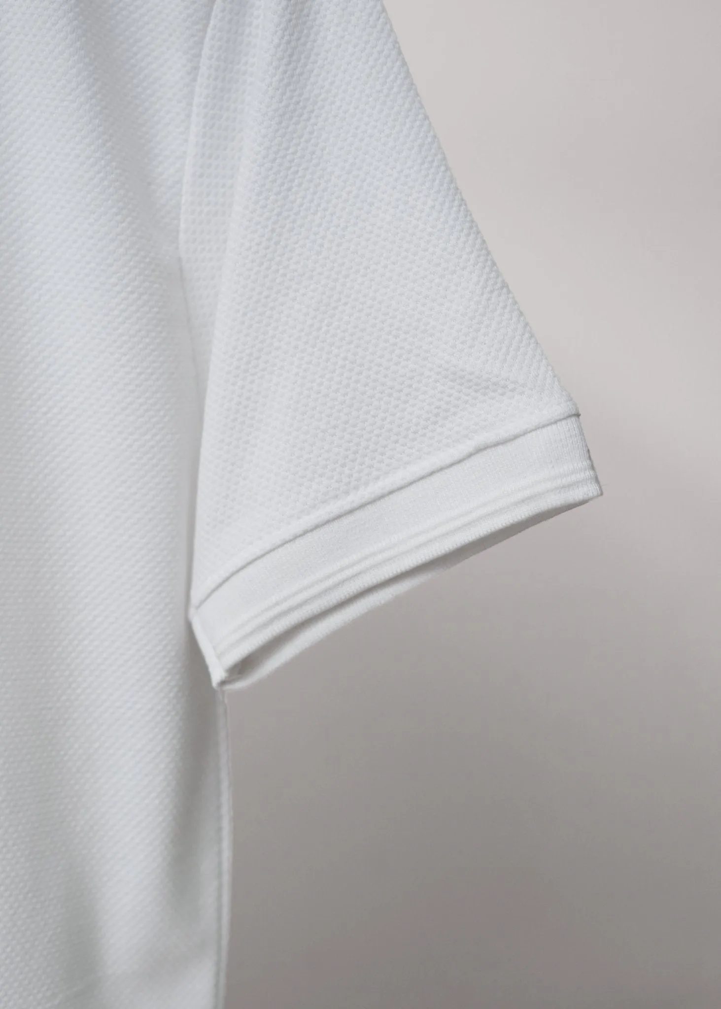 TEXTURED KINT WHITE POLO SHIRT