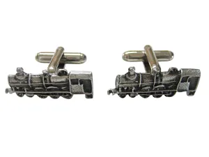 Textured Locomotive Train Cufflinks