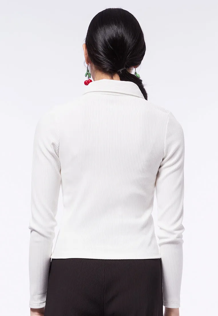 Textured Long Sleeve Top