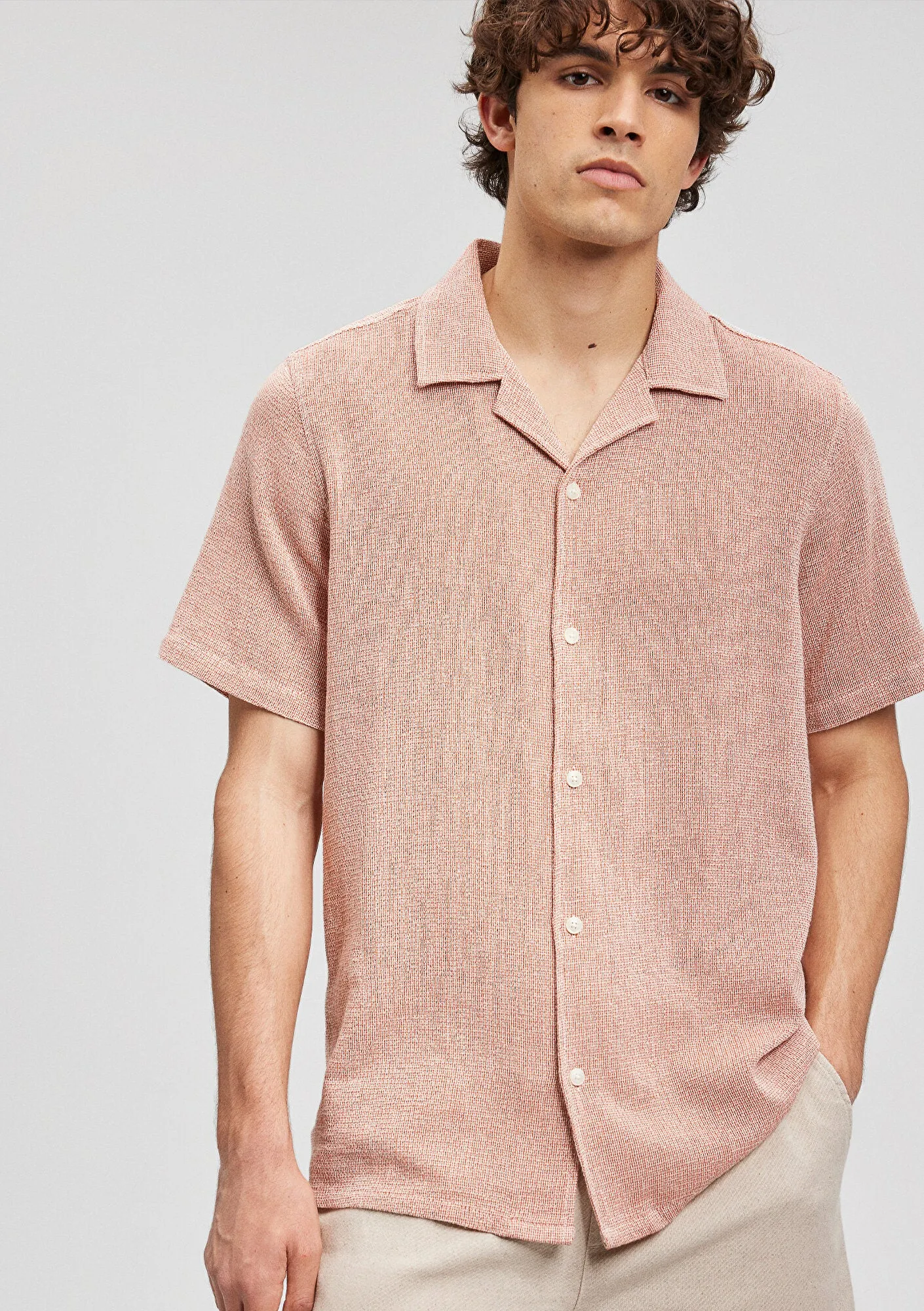 Textured Orange Shirt