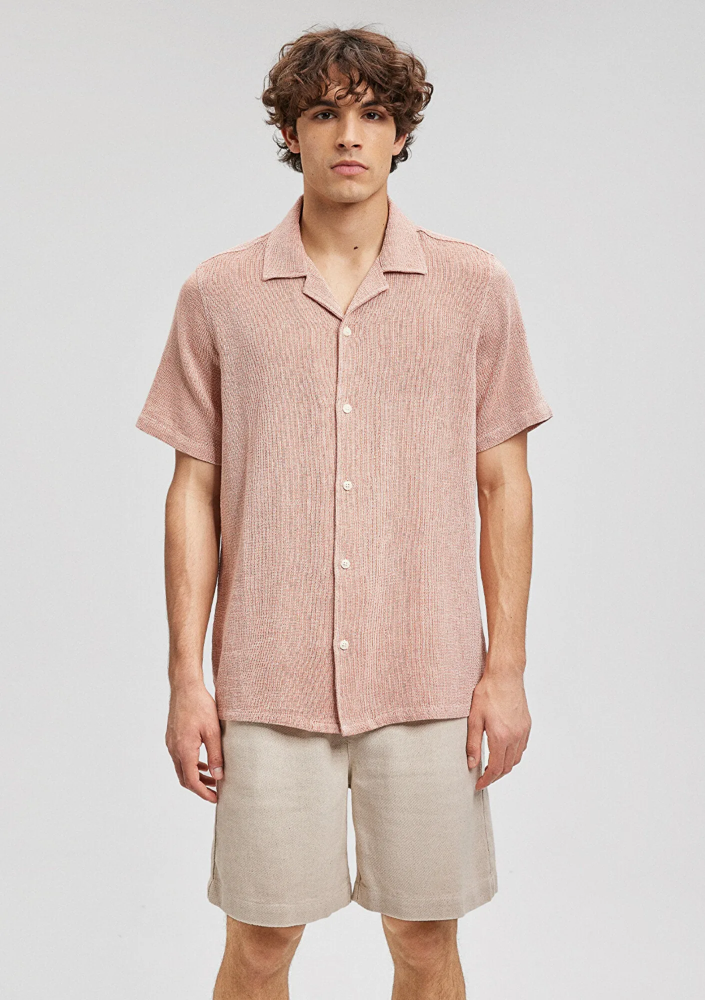 Textured Orange Shirt