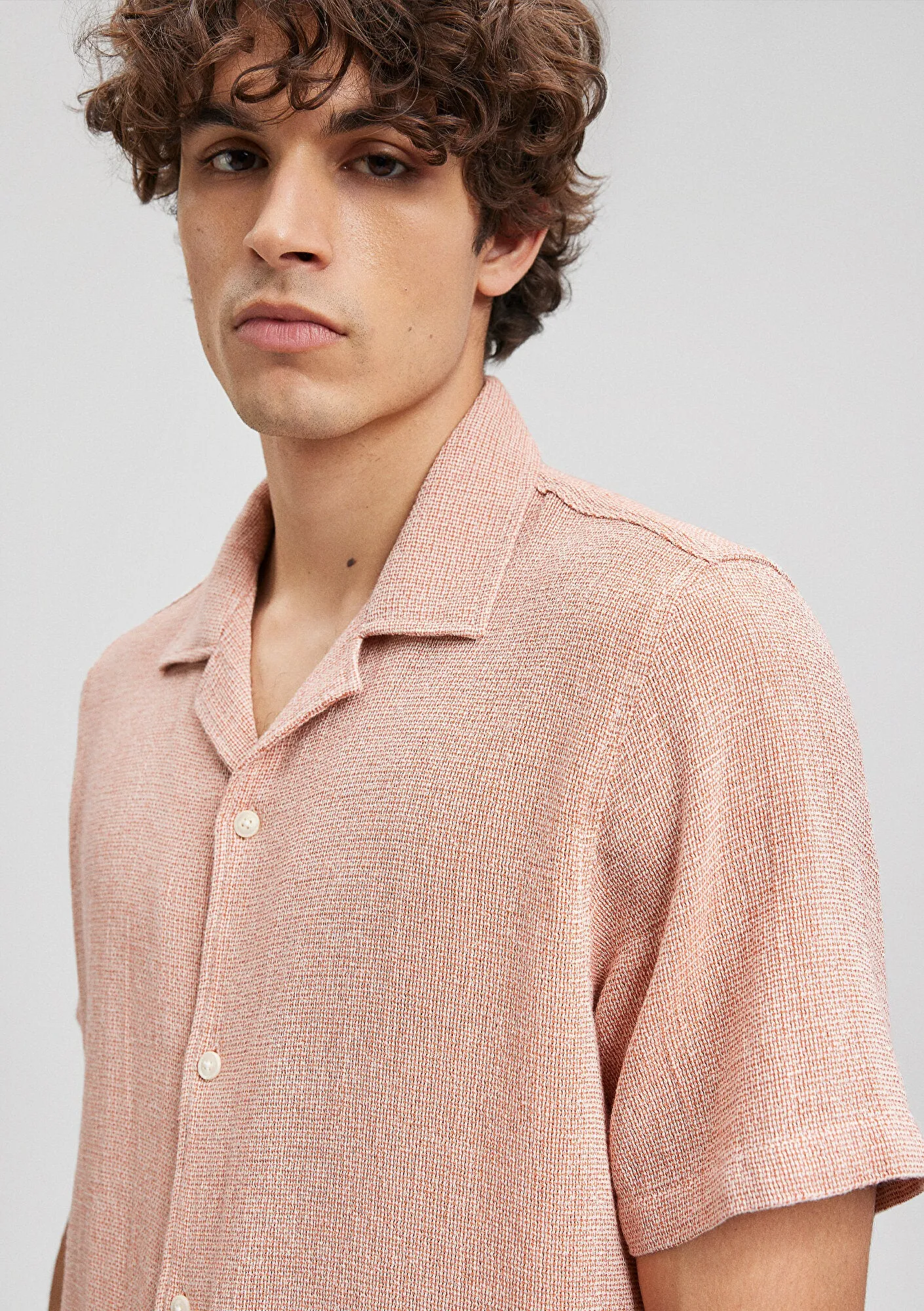 Textured Orange Shirt