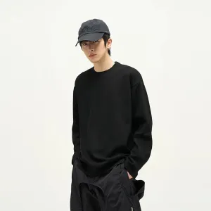 Textured Round Neck Bottoming Shirt