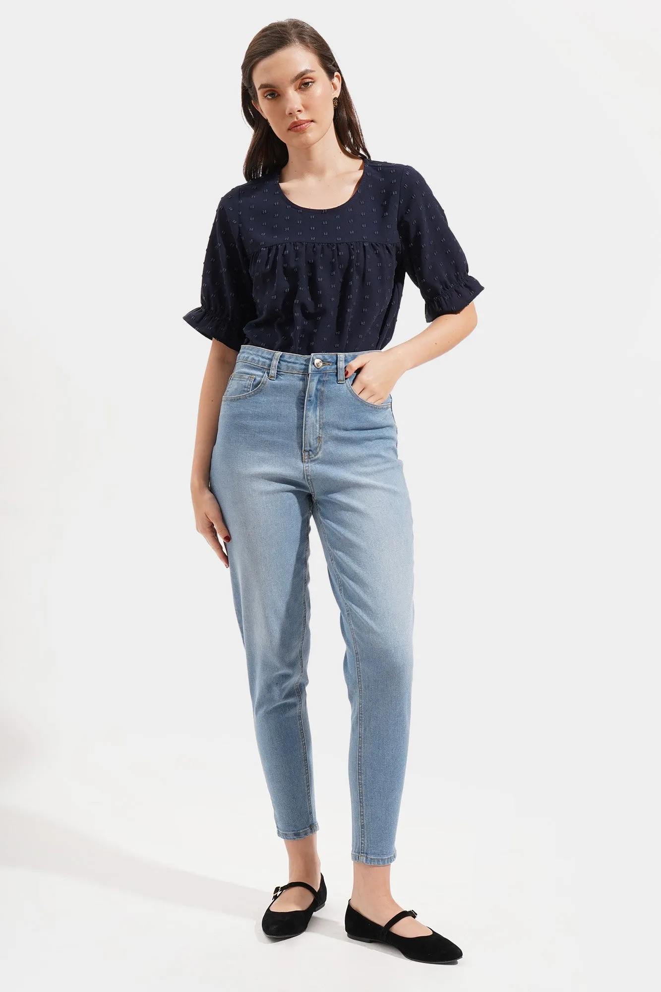 Textured Shirring Top