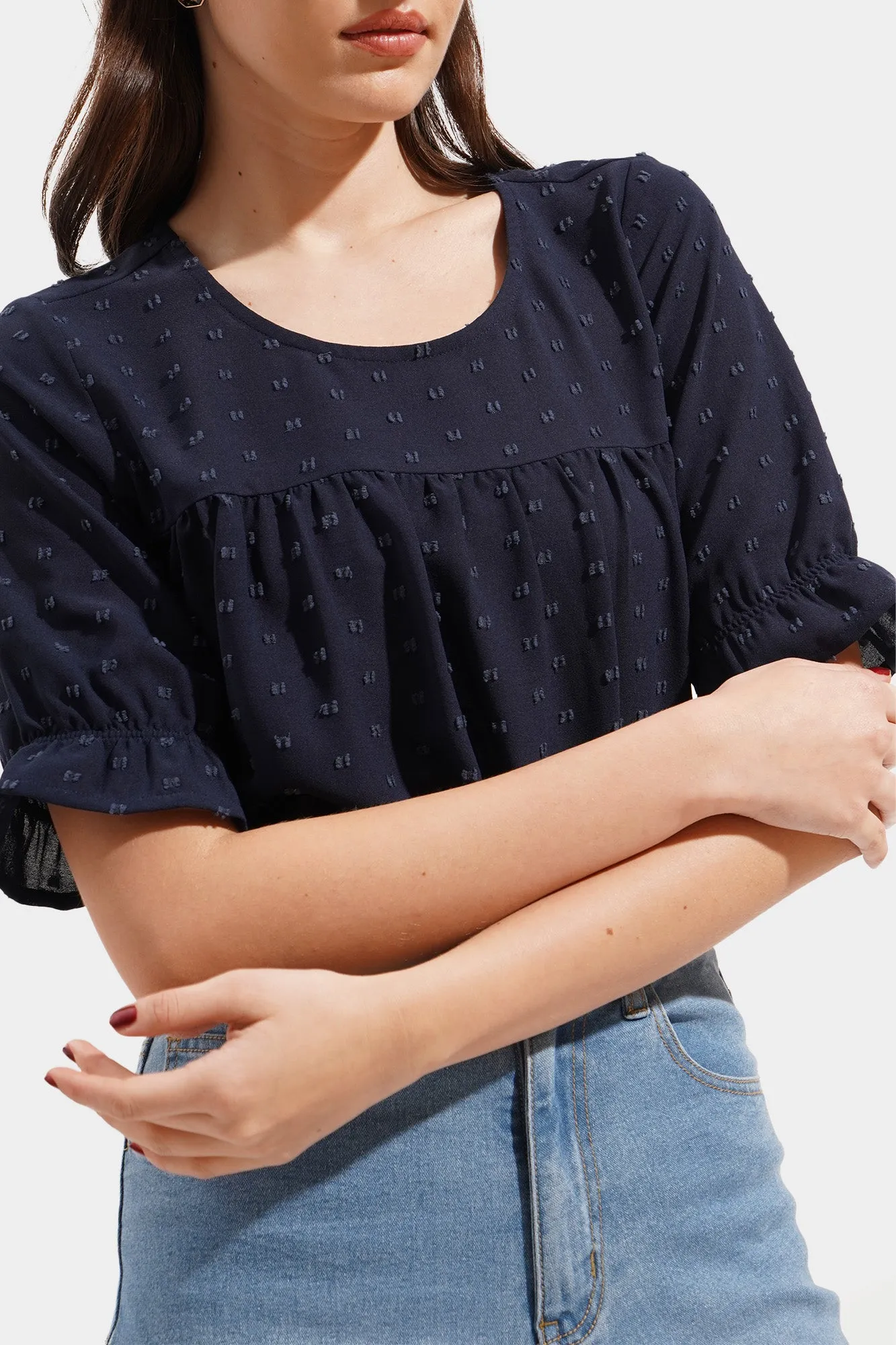 Textured Shirring Top