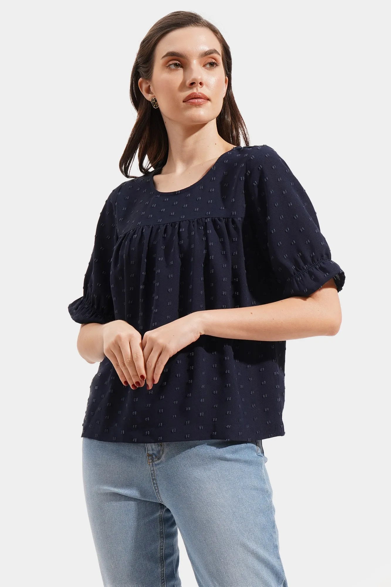 Textured Shirring Top