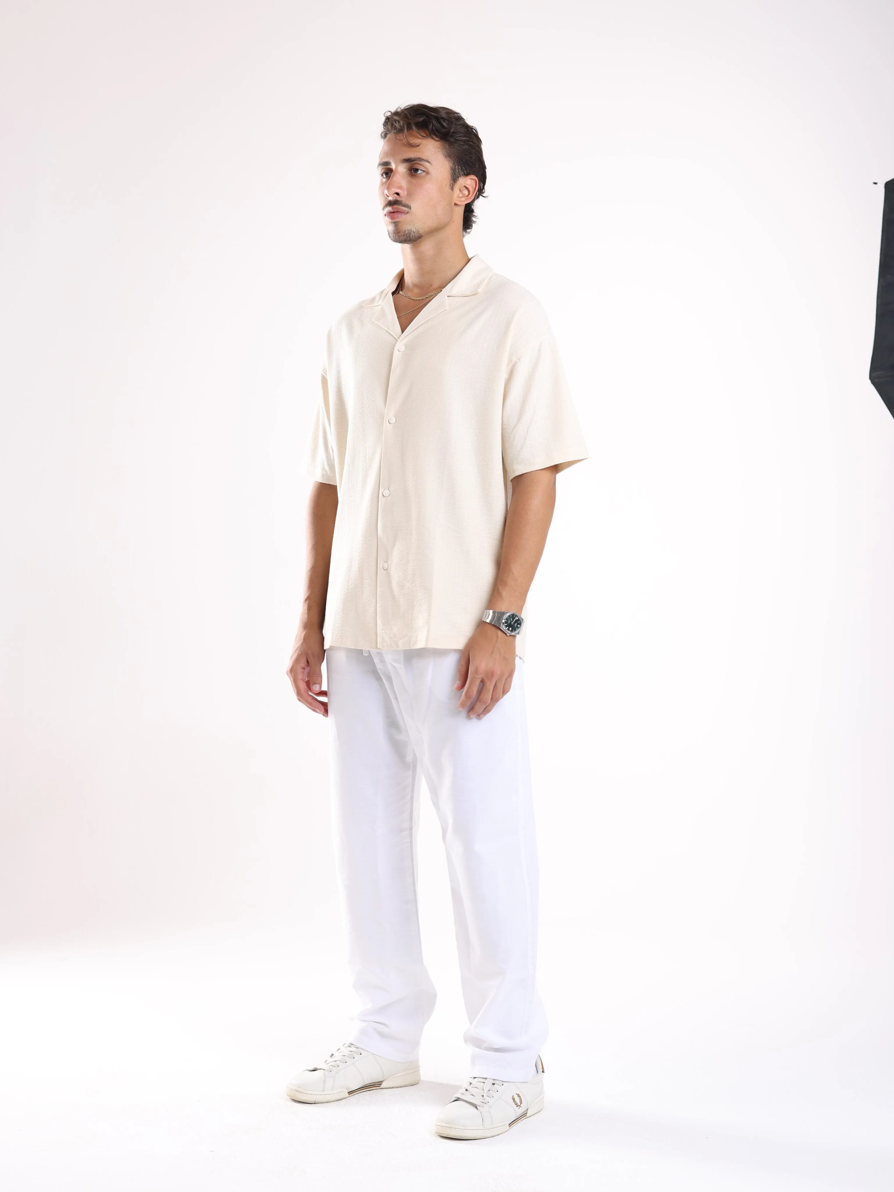 TEXTURED SHIRT - BEIGE