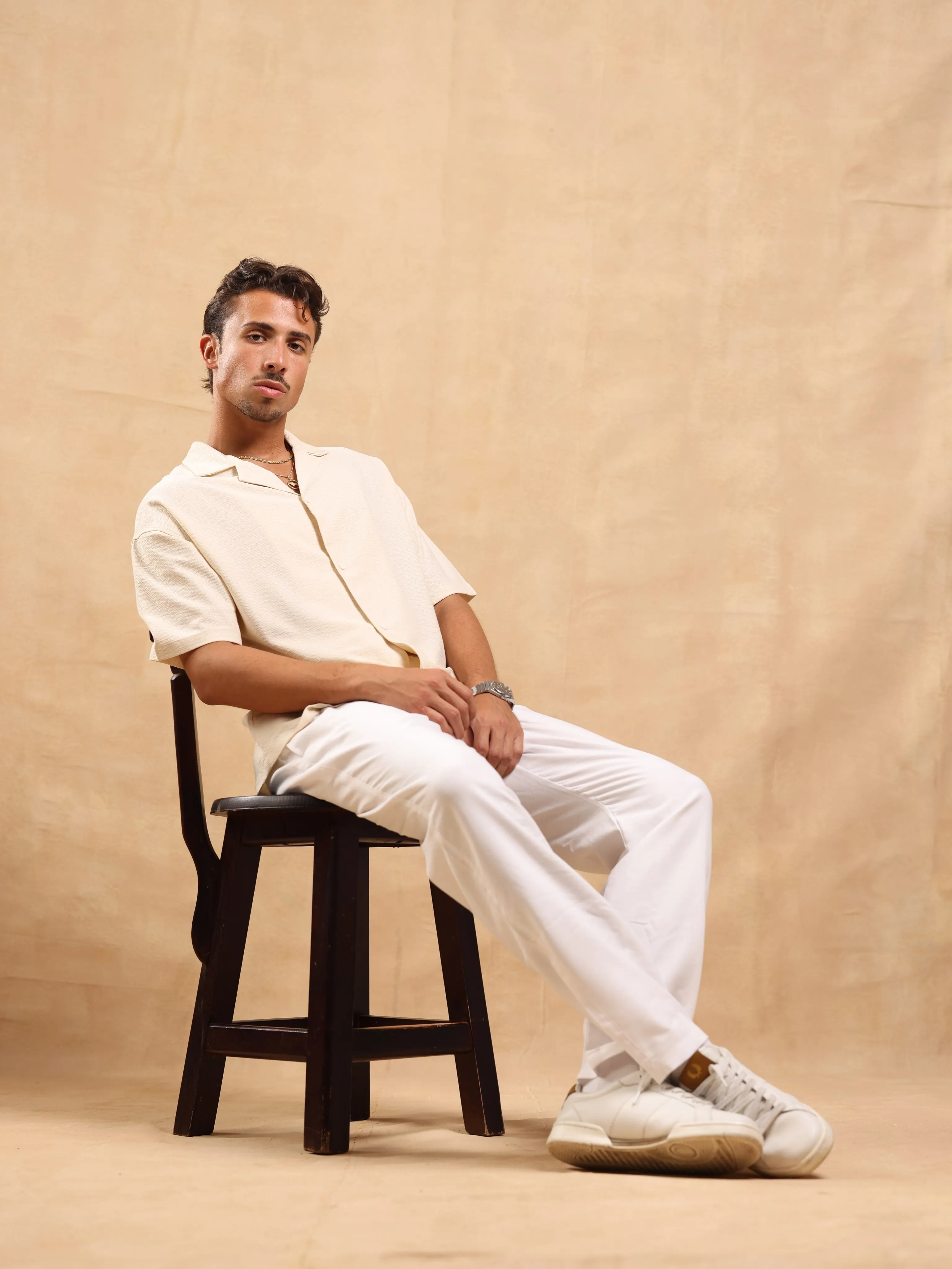 TEXTURED SHIRT - BEIGE
