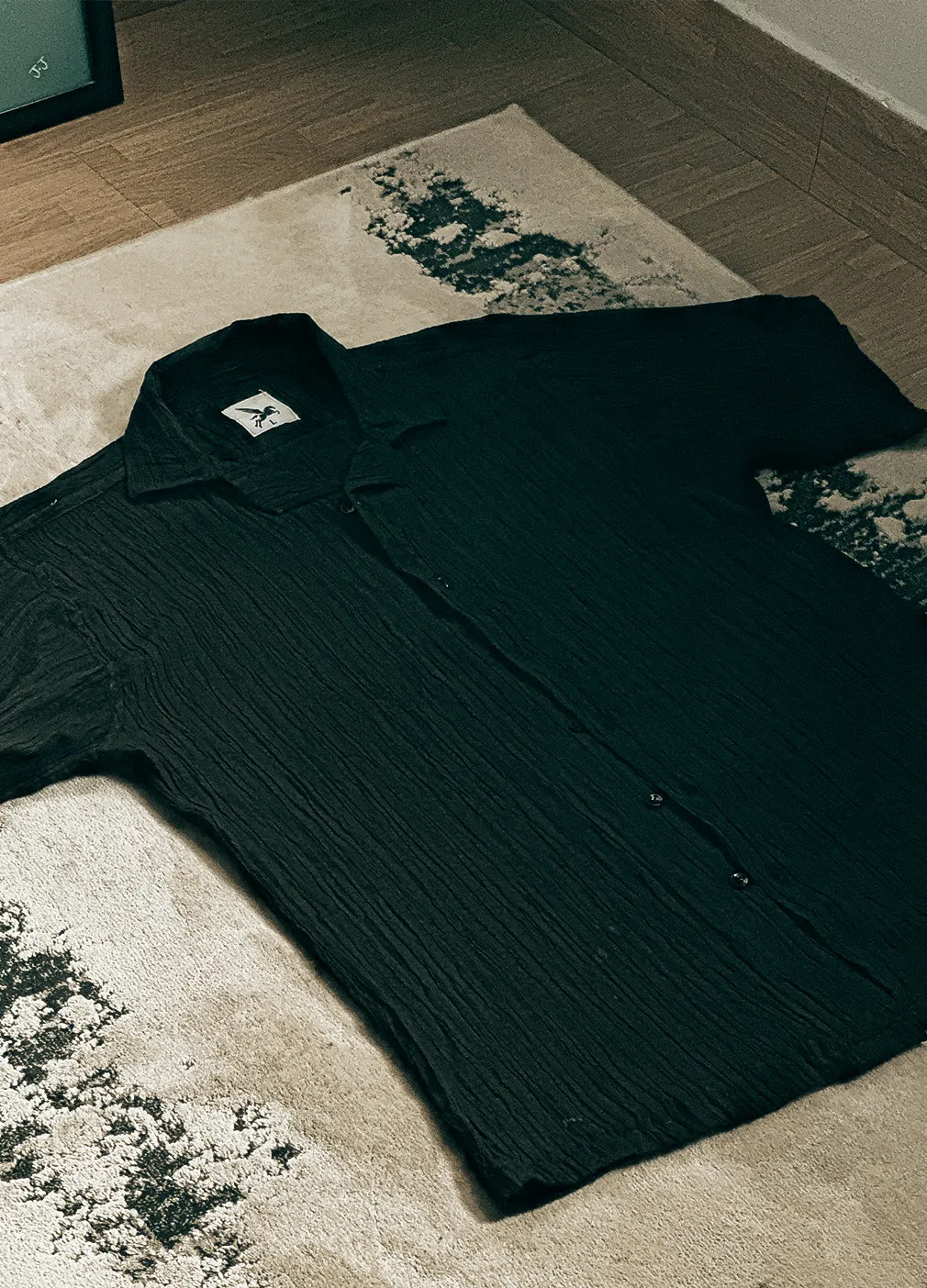 Textured Shirt- Black