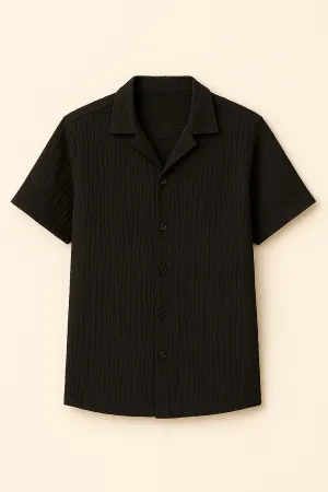 Textured Shirt- Black