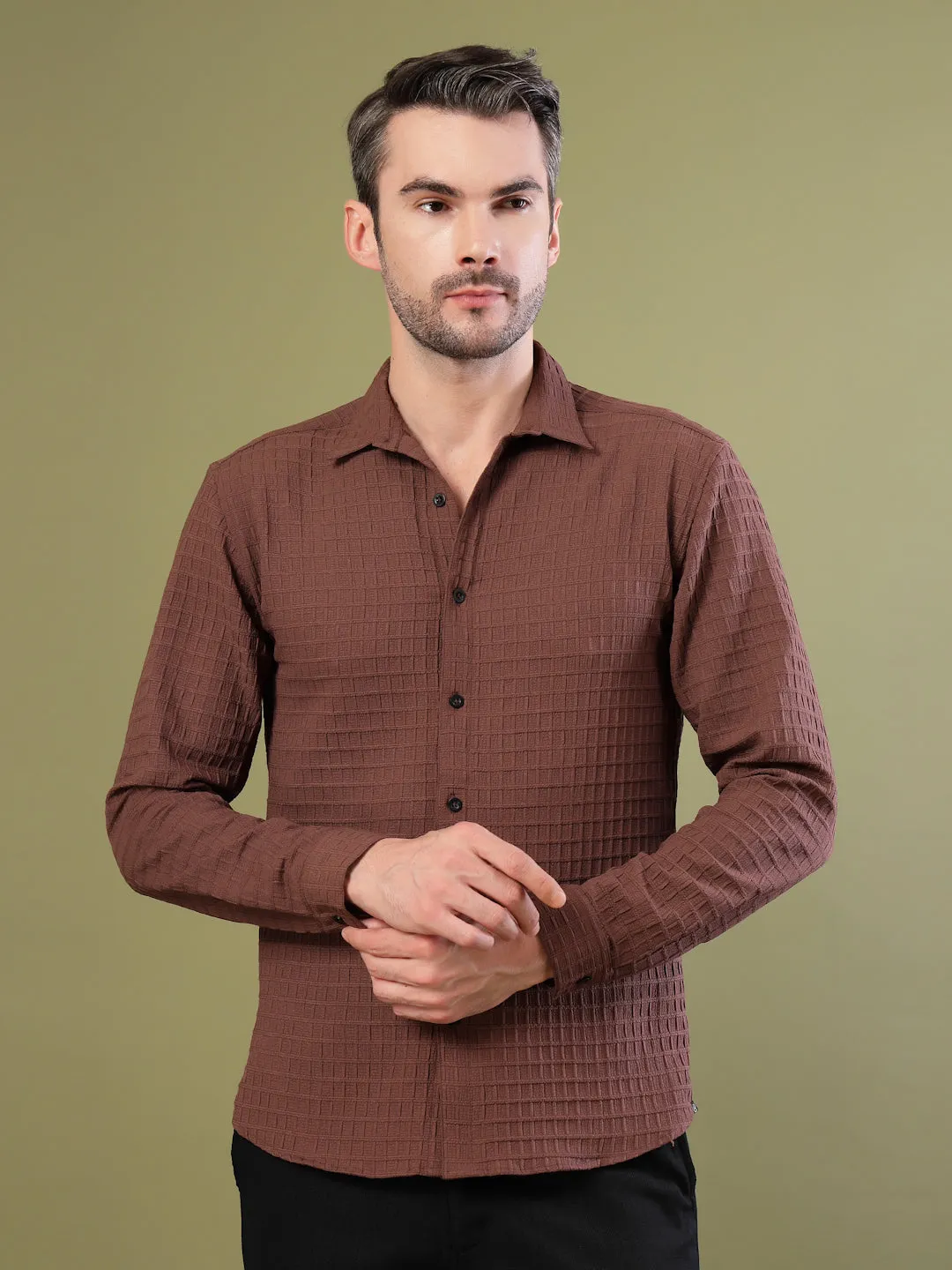 Textured Waffle Shirt