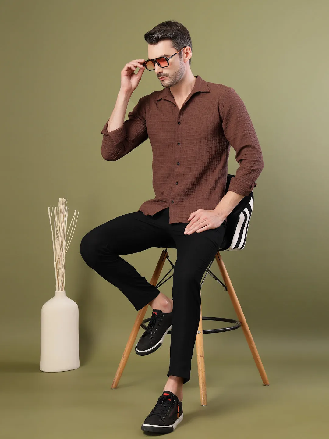 Textured Waffle Shirt