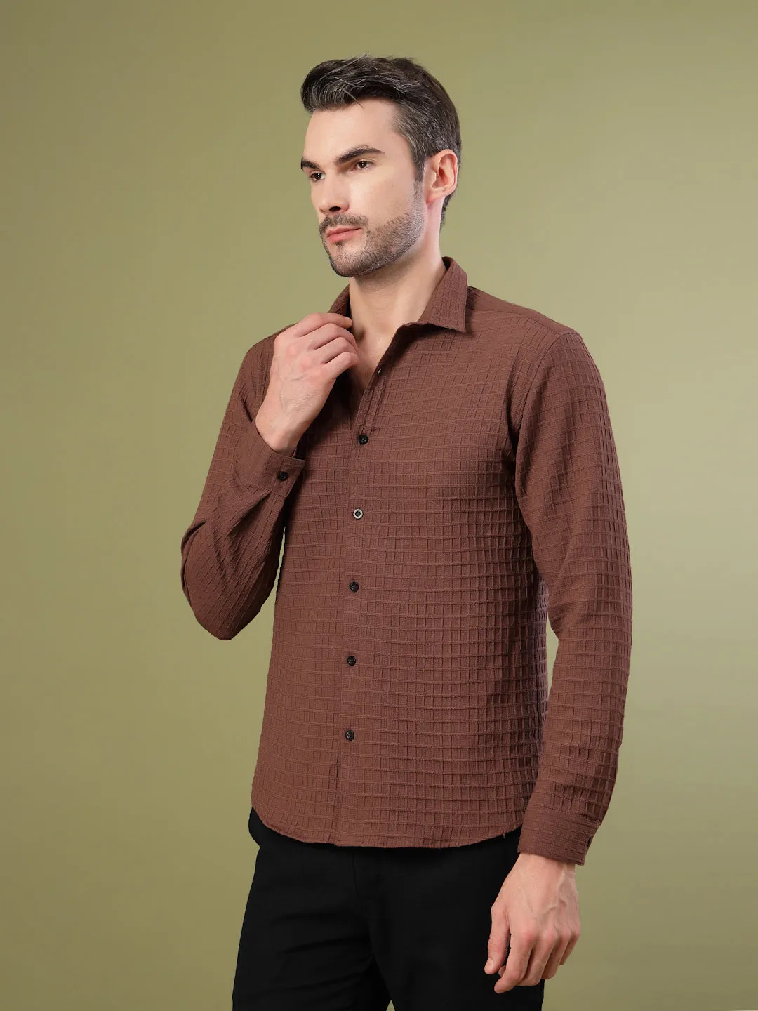 Textured Waffle Shirt
