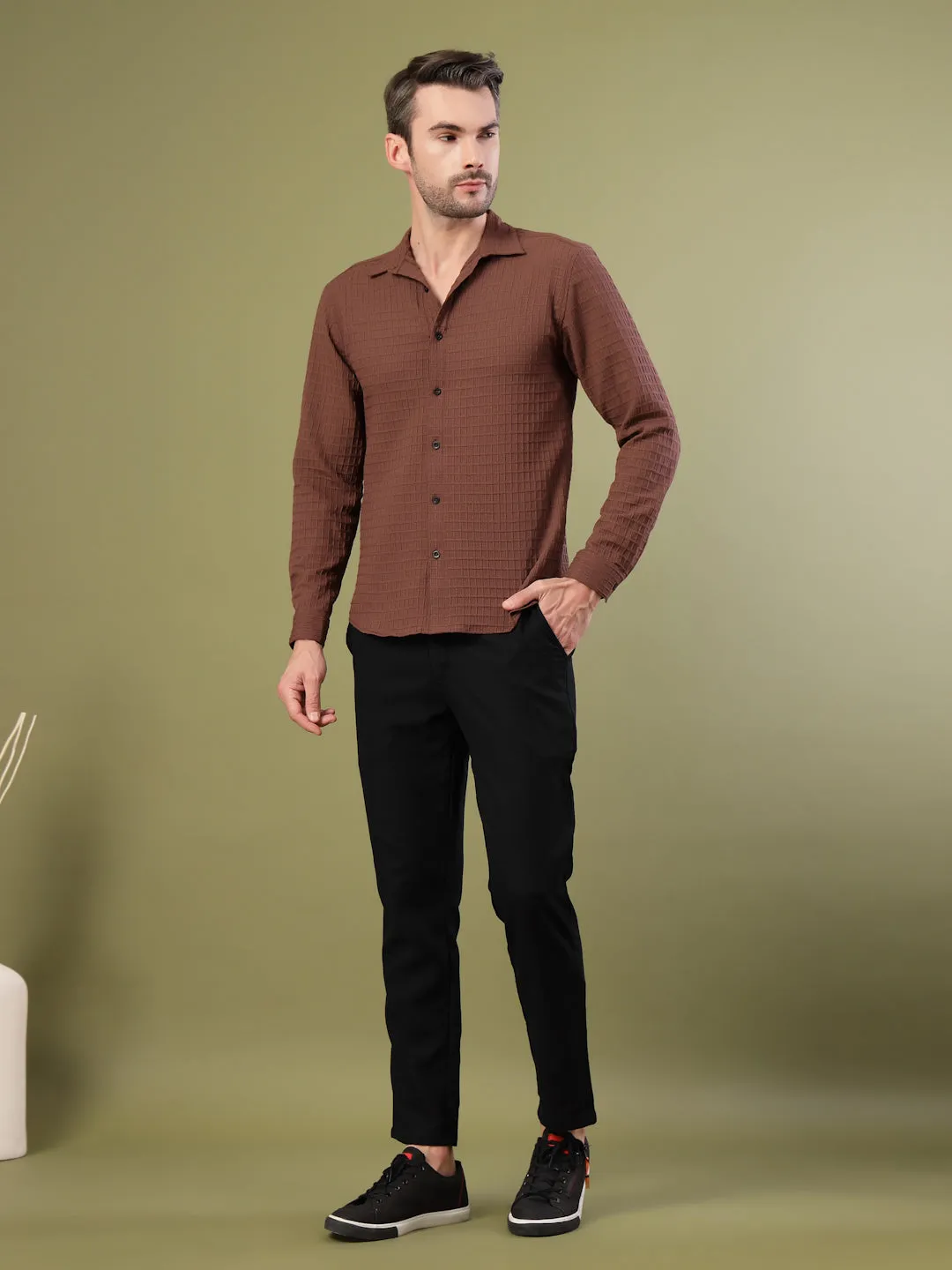 Textured Waffle Shirt
