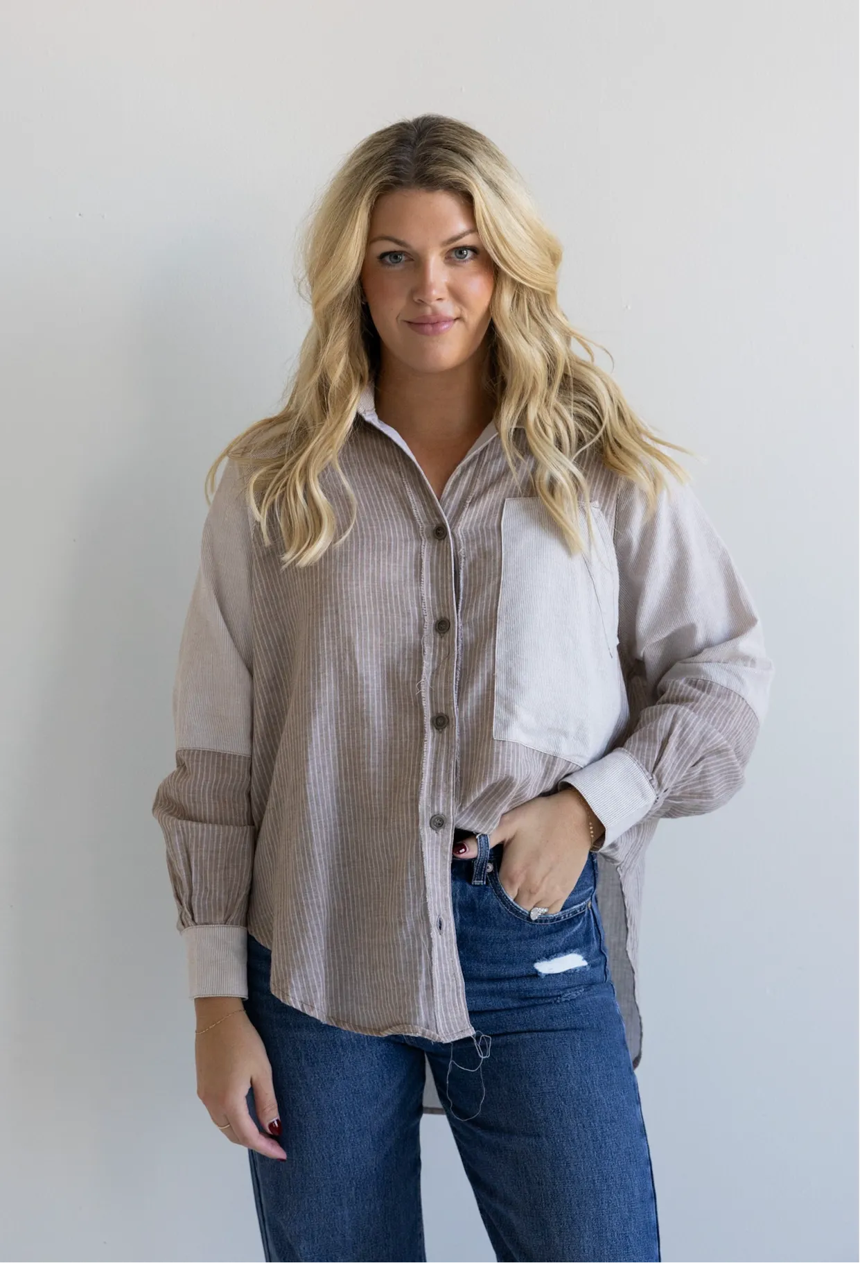 The Lila Patchwork Shirt- Final Sale