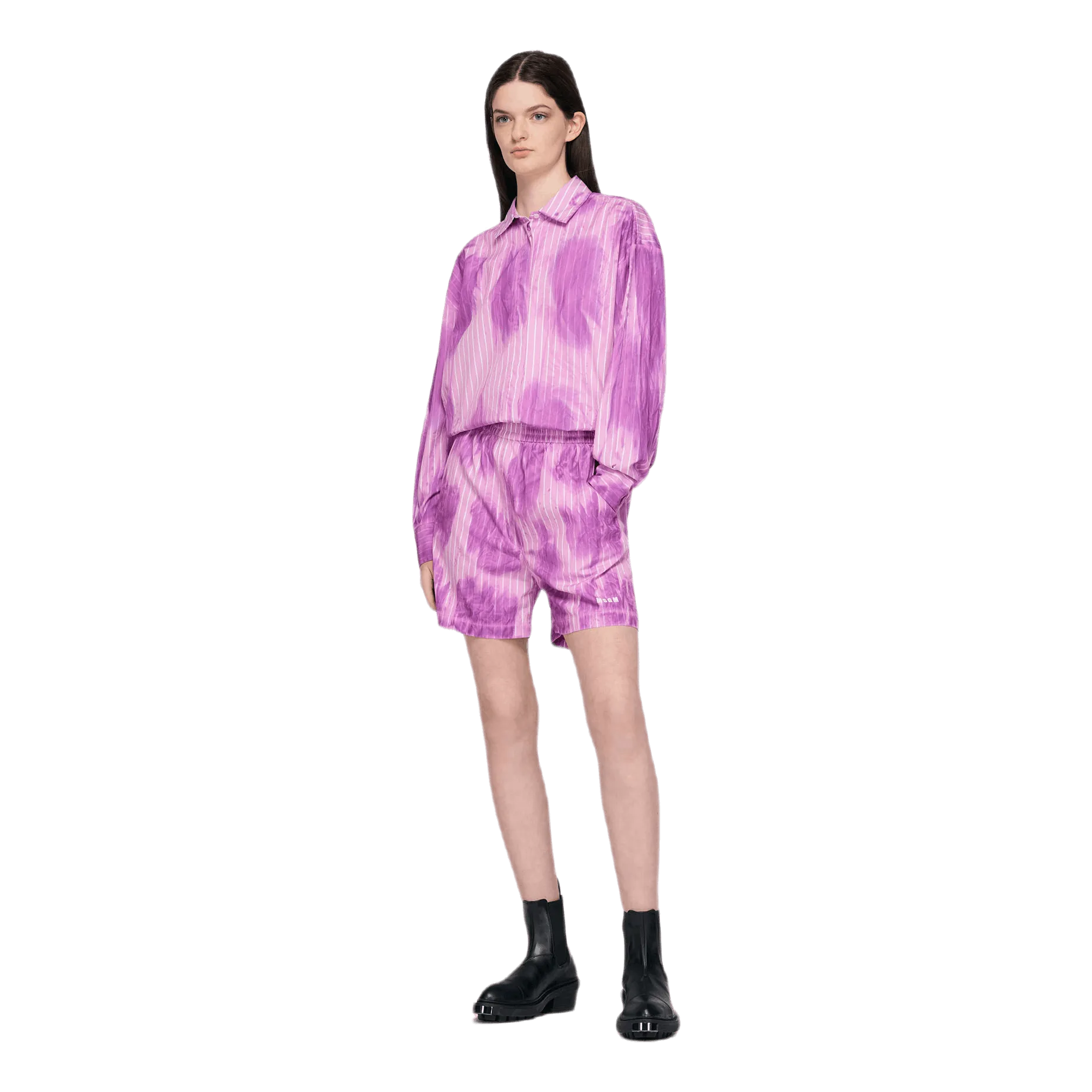 Tie Dye Loose Shorts Pink