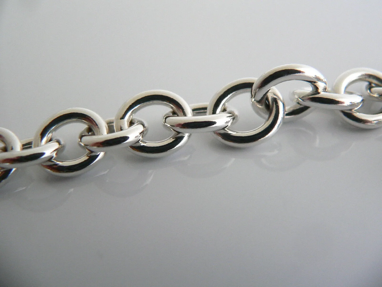 Tiffany & Co Silver 1837 Toggle Bracelet Bangle 8 Inch Chain Gift Love Statement