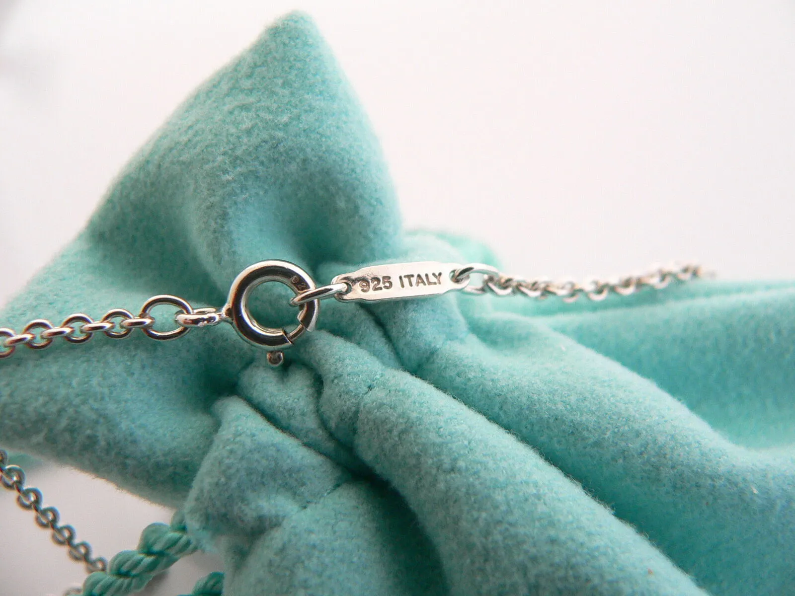 Tiffany & Co Silver Large 1837 Circle Round Necklace Pendant Charm Gift Love