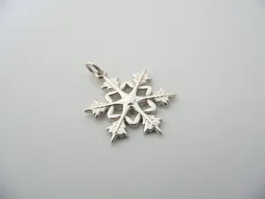 Tiffany & Co Silver Snowflake Charm Clasp 4 Necklace Bracelet Winter Gift Love
