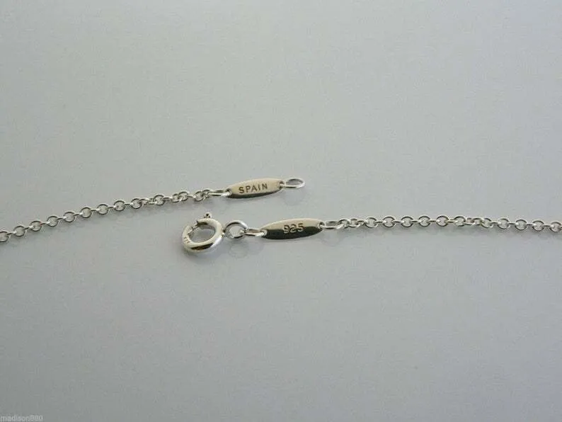 Tiffany and Co Diamond Necklace Peretti Wave Pendant Charm Chain Sea Lover Gift