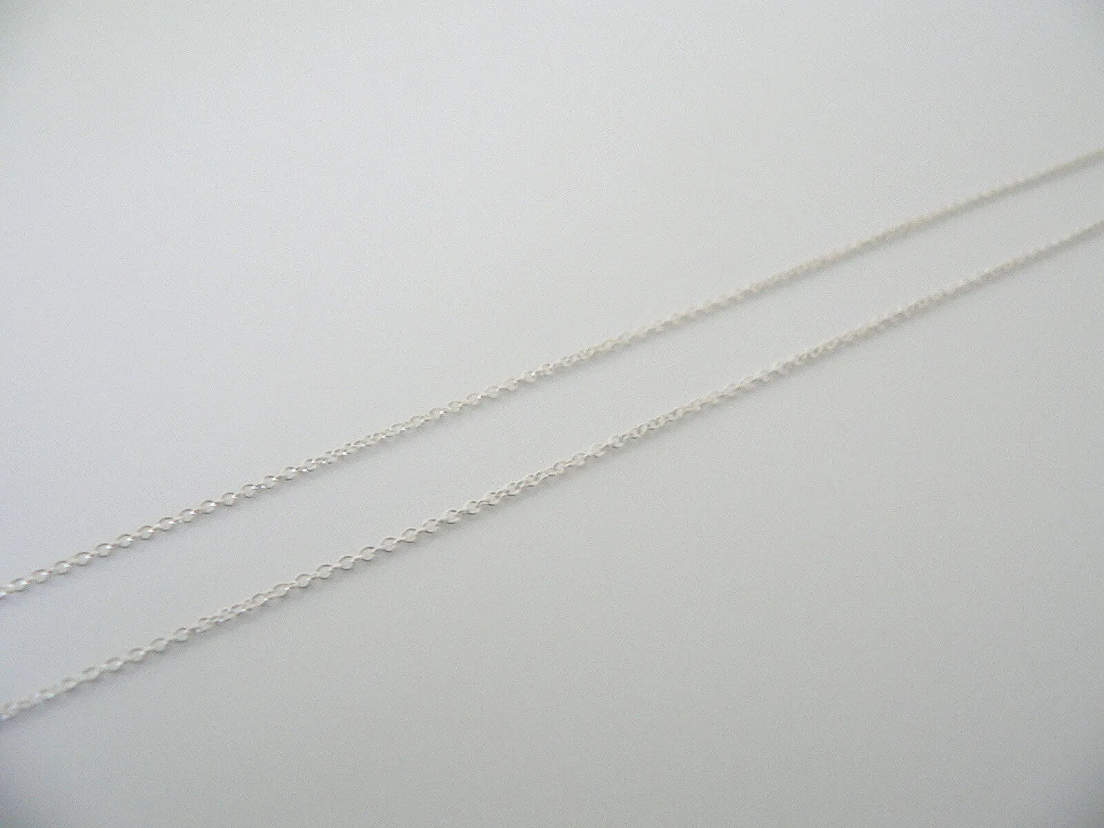 Tiffany Co LOVE Necklace Pendant Charm 17 Inch Chain Silver Heart Gift Statement
