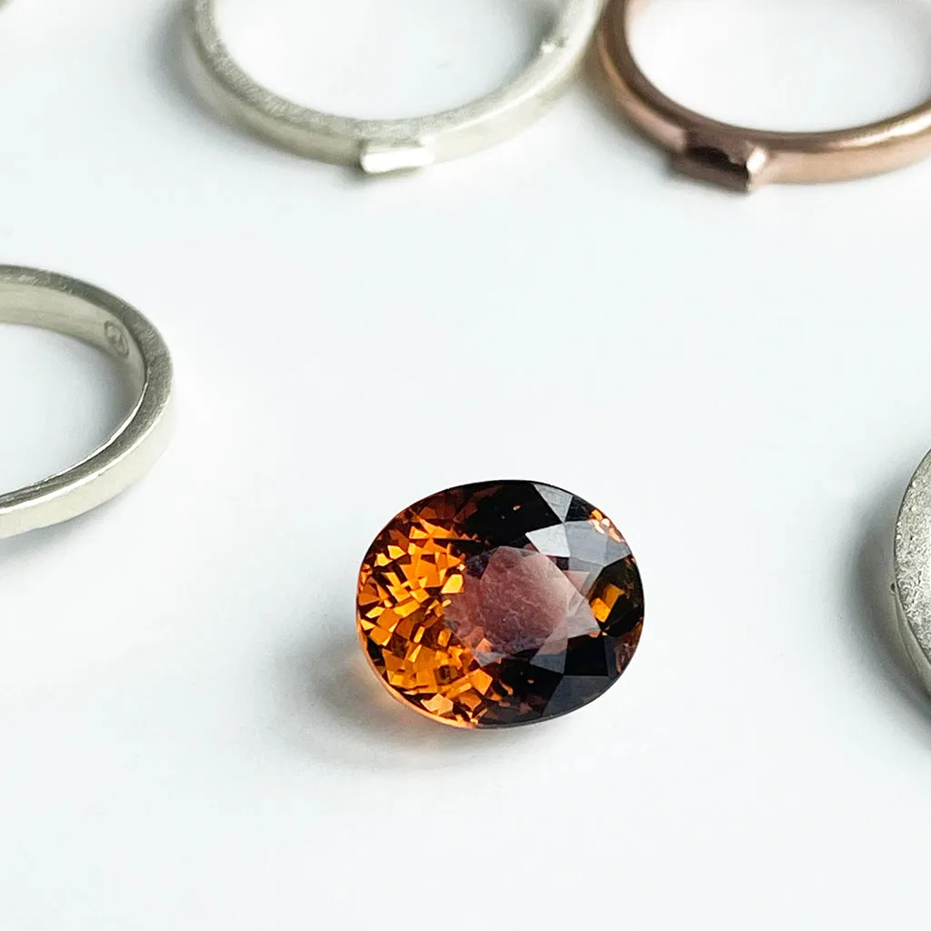 Tourmaline - Orange Oval Cut - 5.82ct