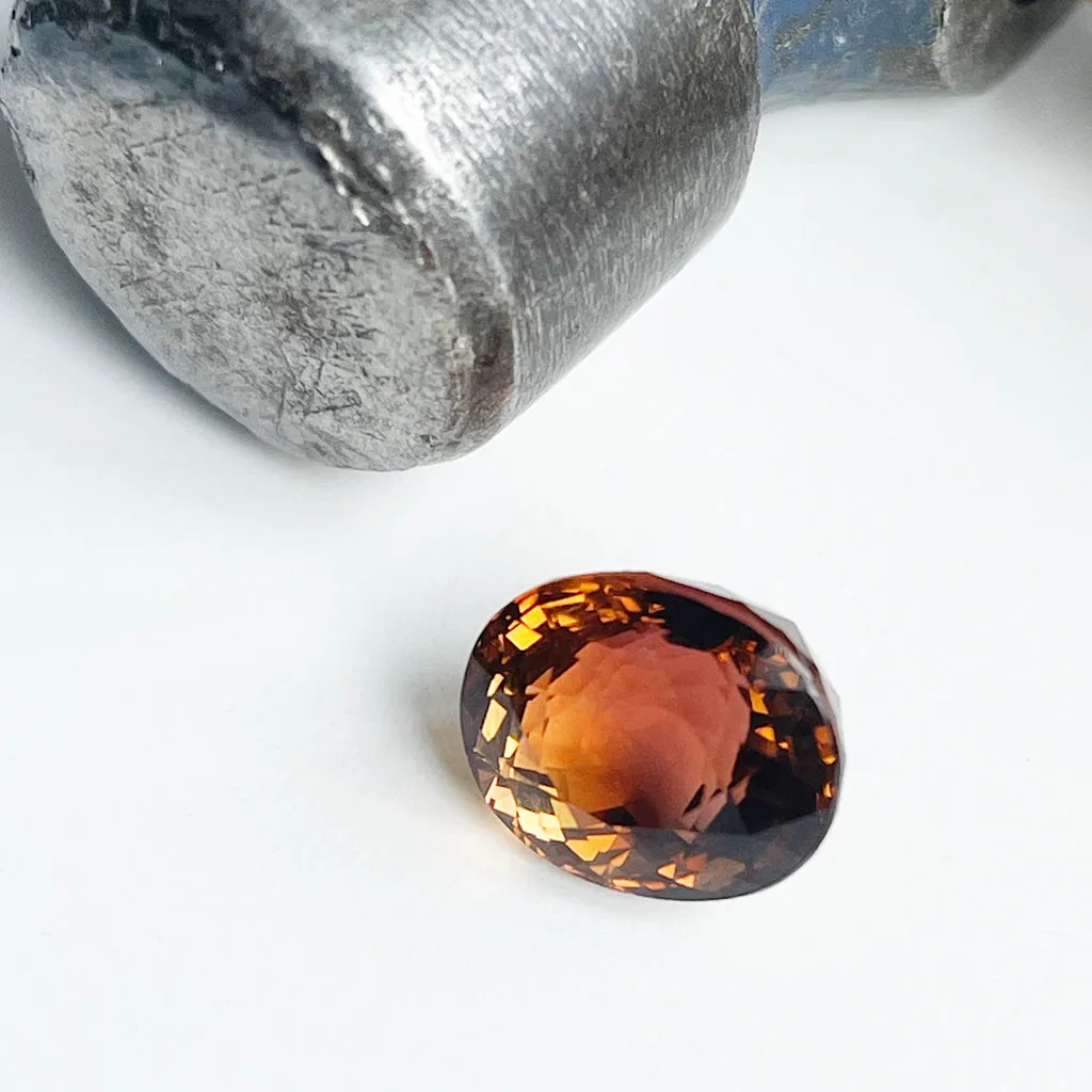 Tourmaline - Orange Oval Cut - 5.82ct