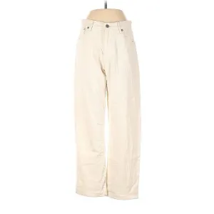 Urvin Women's Japan Cream White Wide Leg Jeans, 26x27 - High-Quality, Elegant Fit