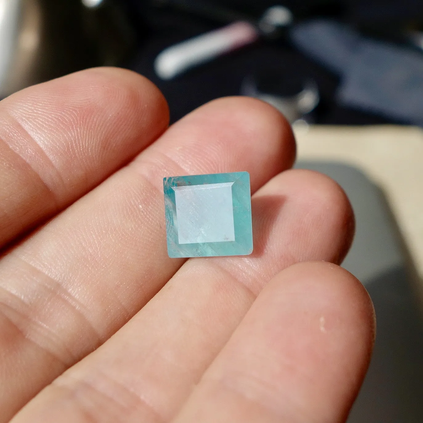 USE 6.40 ct. Grandidierite, Translucent Blue Green, Faceted, Rare