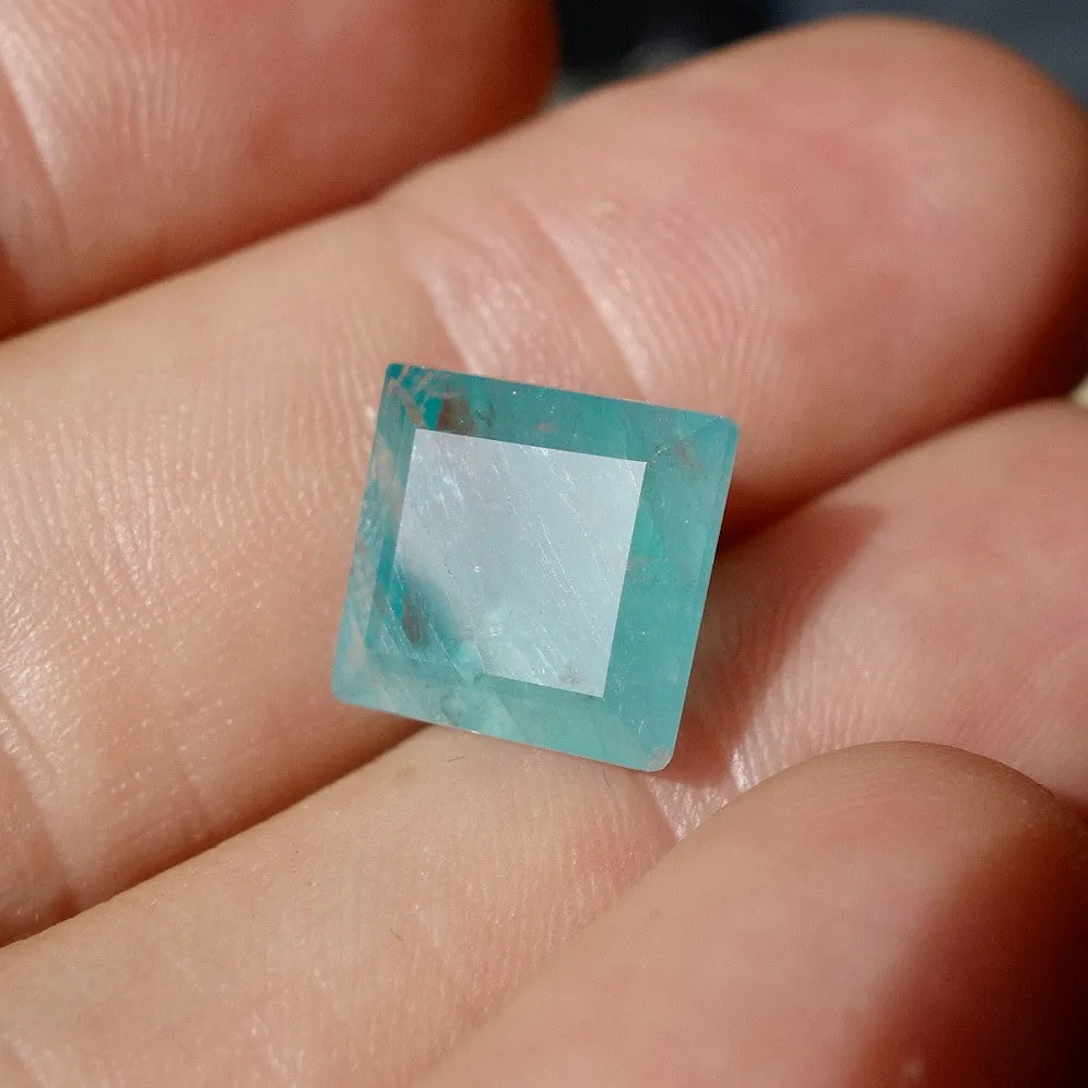 USE 6.40 ct. Grandidierite, Translucent Blue Green, Faceted, Rare