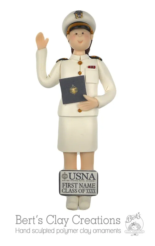 USNA Ornament - White uniform - Male or Female