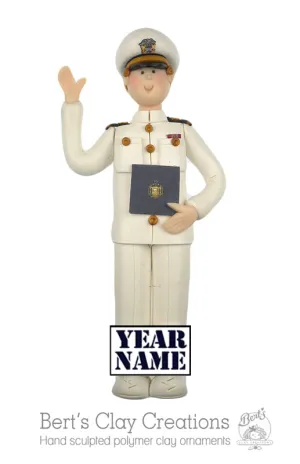 USNA Ornament - White uniform - Male or Female