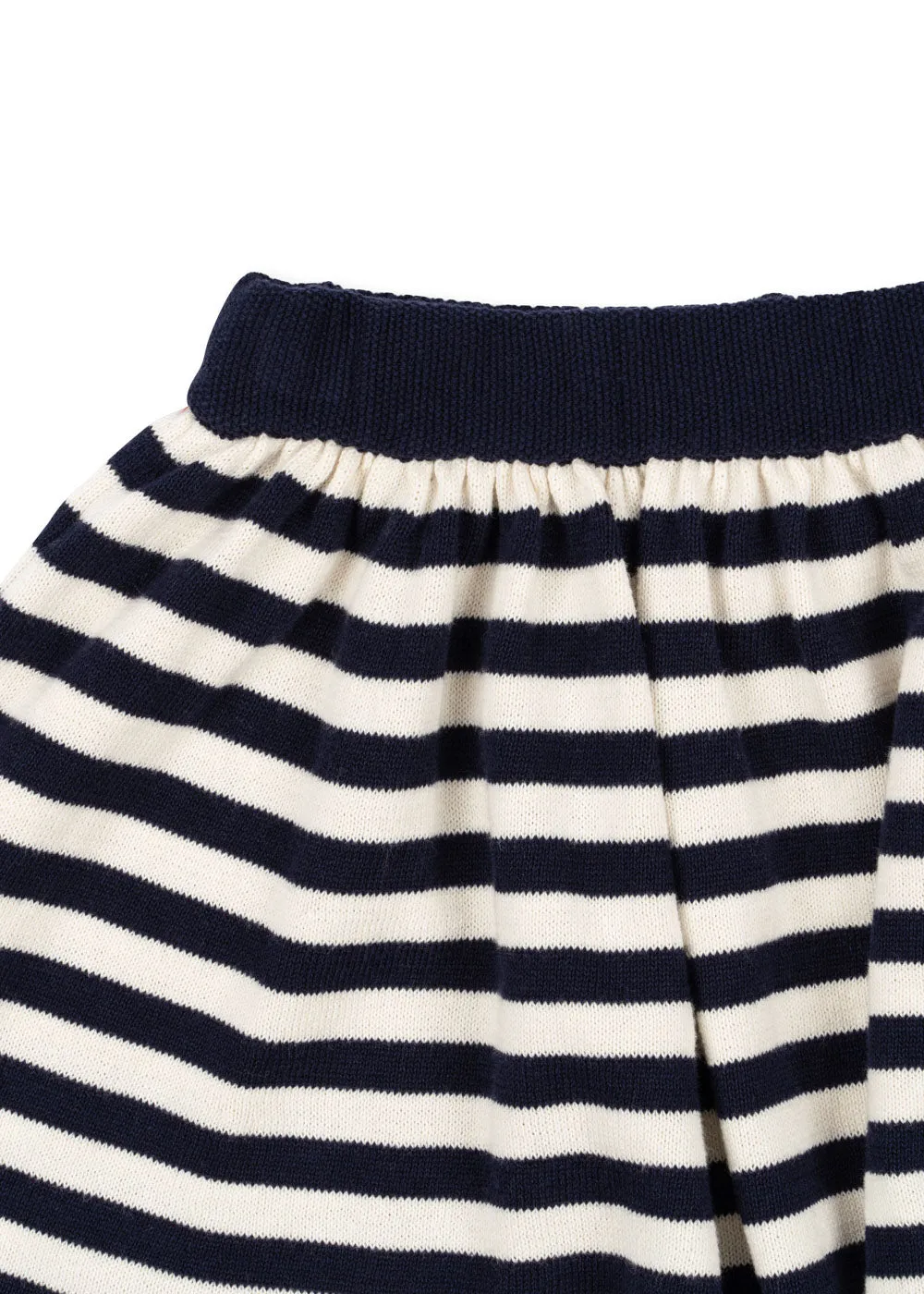 VENTON KNIT SKIRT GOTS - NAVY STRIPE