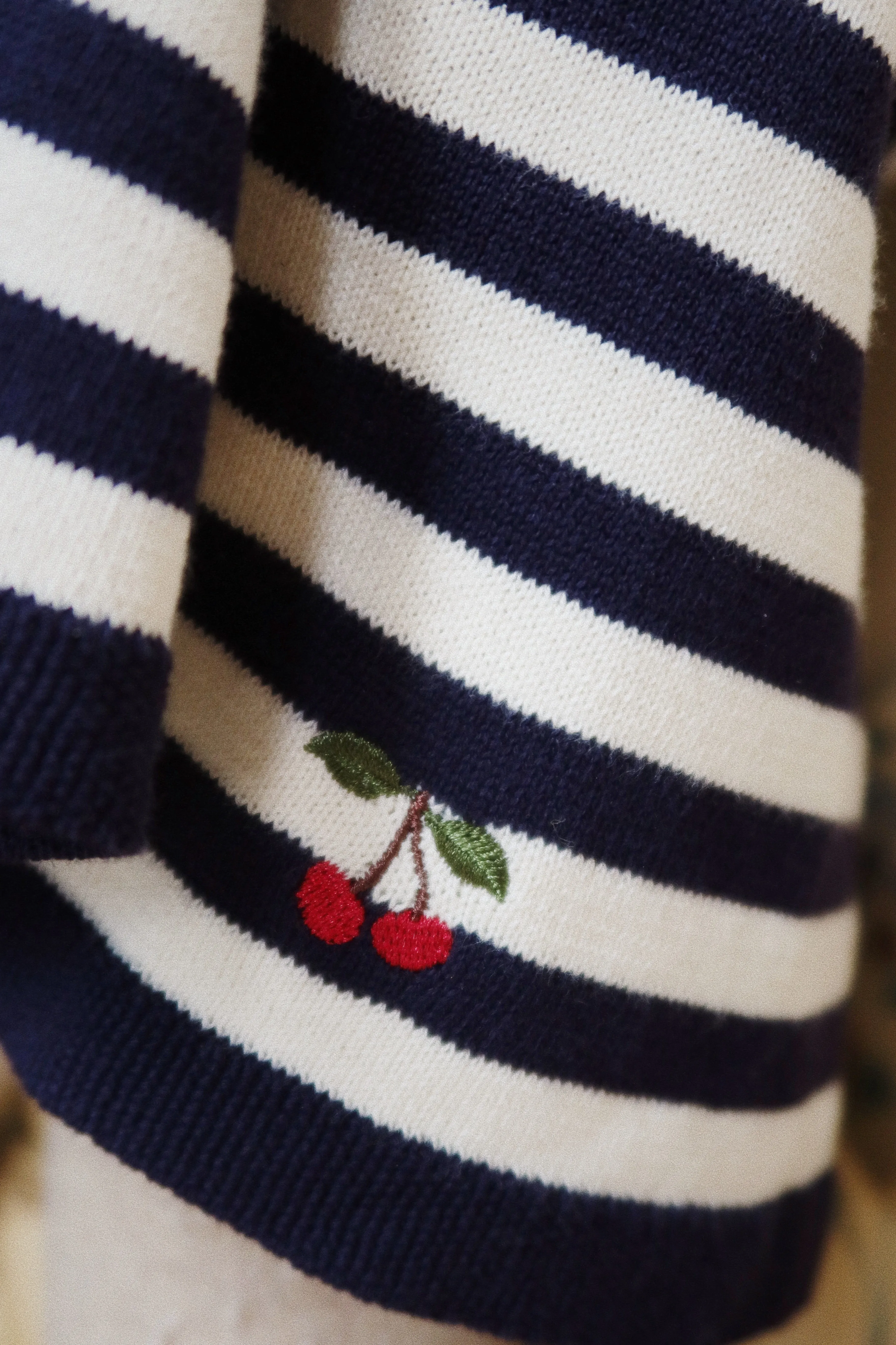 VENTON KNIT SKIRT GOTS - NAVY STRIPE