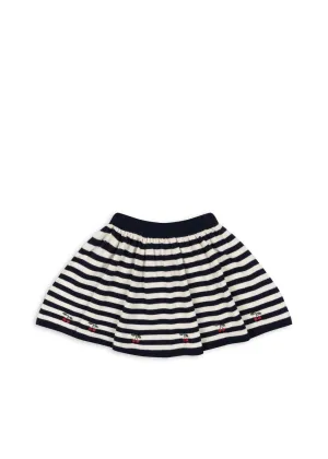 VENTON KNIT SKIRT GOTS - NAVY STRIPE