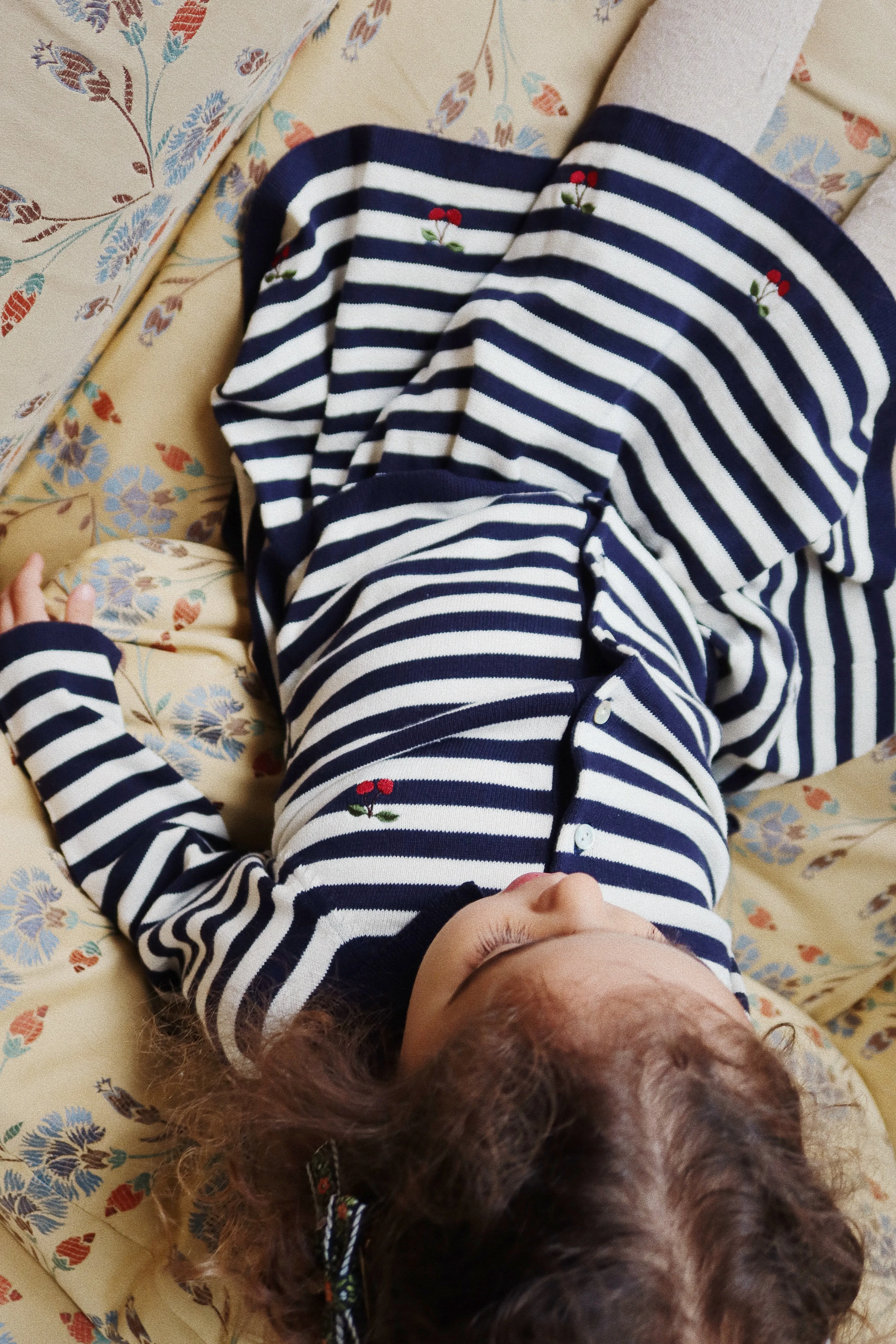 VENTON KNIT SKIRT GOTS - NAVY STRIPE