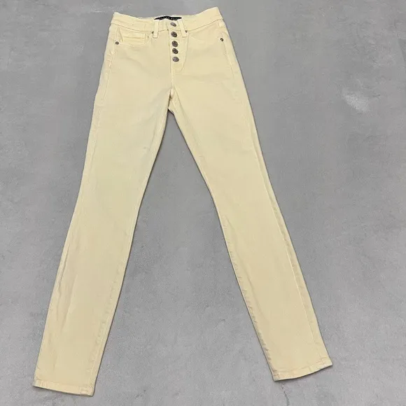 Veronica Beard Skinny Jeans Women Maera Extra High-Rise Mustard Yellow Sz 25/0