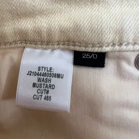 Veronica Beard Skinny Jeans Women Maera Extra High-Rise Mustard Yellow Sz 25/0