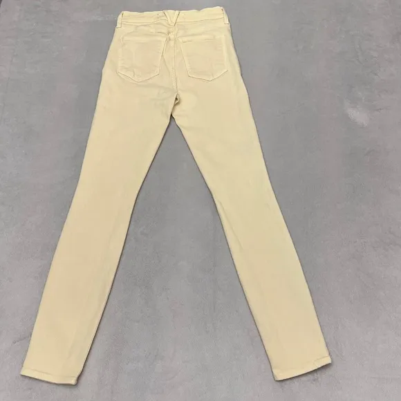 Veronica Beard Skinny Jeans Women Maera Extra High-Rise Mustard Yellow Sz 25/0
