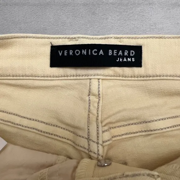 Veronica Beard Skinny Jeans Women Maera Extra High-Rise Mustard Yellow Sz 25/0